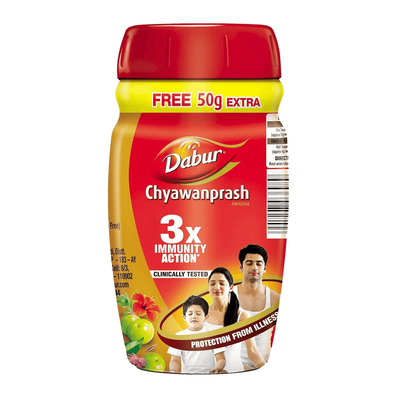 Dabur Chyawanprash | 3X Immunity Action | Builds Strength, Stamina & Overall Health - 500g