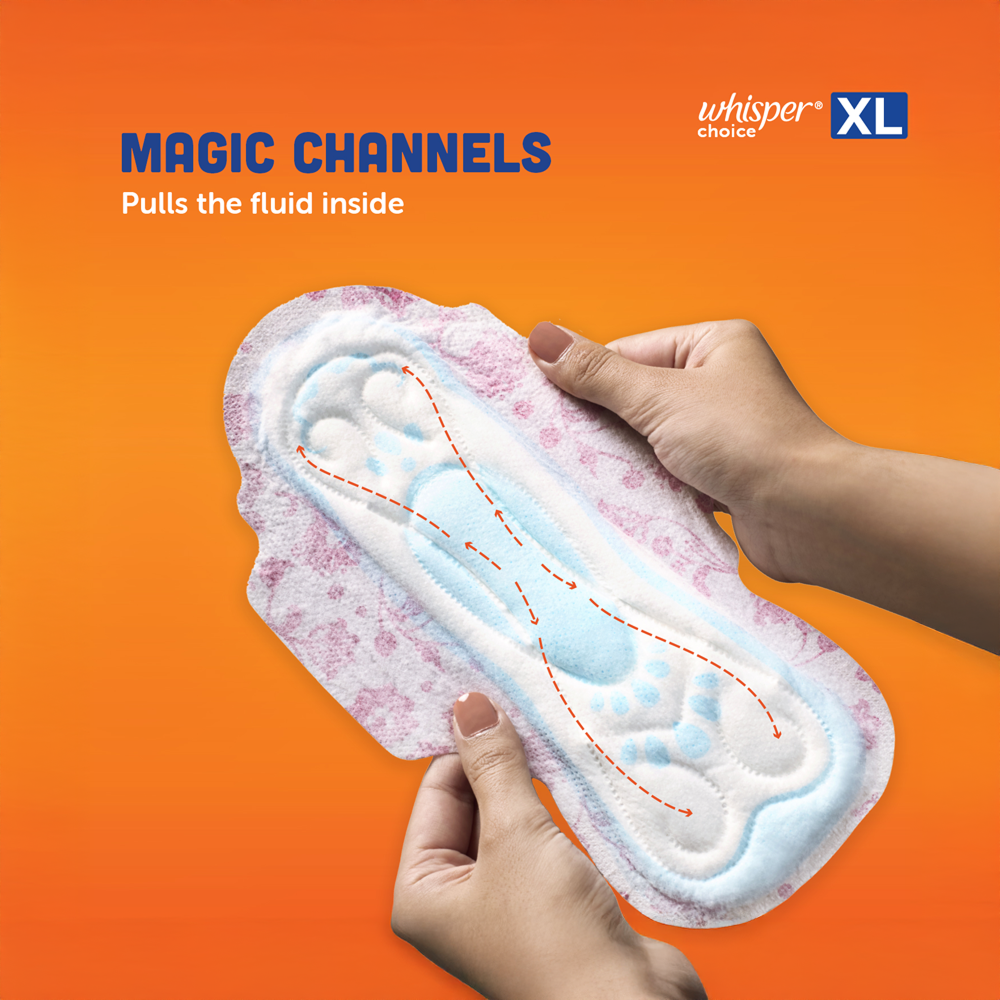 Whisper Choice Stain Protection Wings Sanitary Pads | 18 Pads image 7