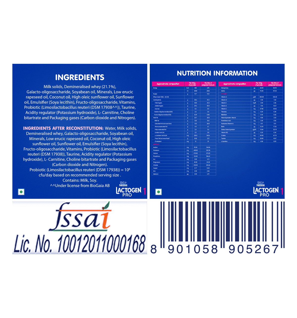 Nestle Lactogen Pro 1 Powder, Infant Formula Up To 6 Months With Probiotic And Prebiotics, Bag-In-Box image 6